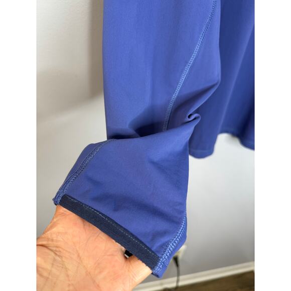 Greyson Golf Tate Mockneck 1/4 Zip Pullover Golf Performance Blue Sz L - Picture 8 of 12